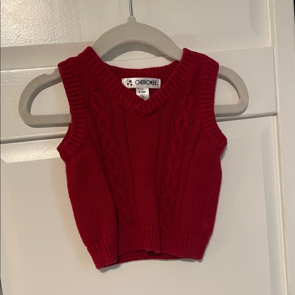 Cherokee Red Knit Sweater Vest